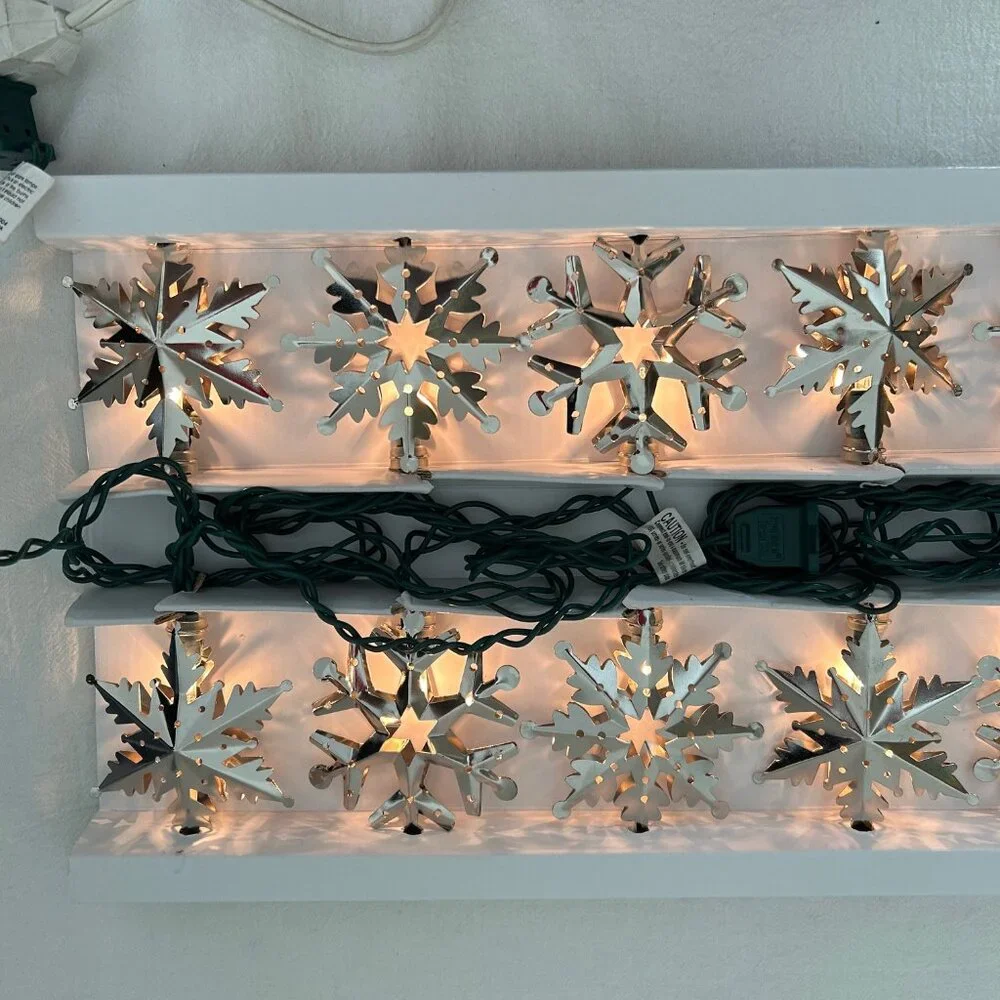 Snowflake String Lights Restoration Hardware 9 feet NEW IN BOX